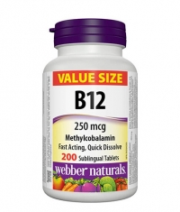 WEBBER NATURALS Vitamin B12 Methylcobalamin 250 mcg / 200 Sublingual Tabs