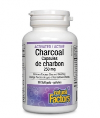 NATURAL FACTORS Activated Charcoal (from Coconut Shells) / 90 Softgels