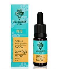 WEEDNESS Broad Spectrum CBD oil 3% for Small Dogs / Bacon / 10 ml