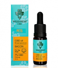 WEEDNESS Broad Spectrum CBD Oil 7% for Big Dogs / Bacon / 10 ml