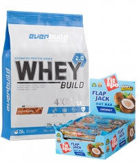 PROMO STACK EB Whey Protein Build 2.0 + FIT SPO Flap Jack