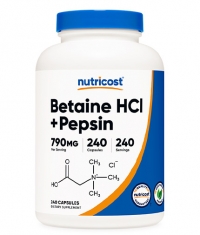 NUTRICOST Betaine HCL + Pepsin / 240 Caps
