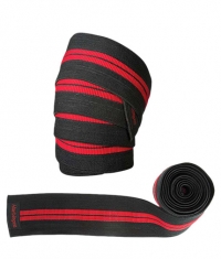 HARBINGER Red Line Knee Wraps - Black / Red