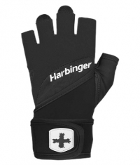 HARBINGER Men's Gloves / Training Grip 2.0 / with Wrist Wraps - Black