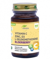 GREWIA Vitamin C + Vitamin D3 + Zink + L-Selenomethionine + Elderberry / 90 Caps