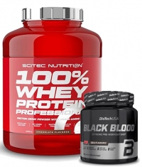 PROMO STACK 100% Whey Protein Professional 2.27 + Black Blood CAF+