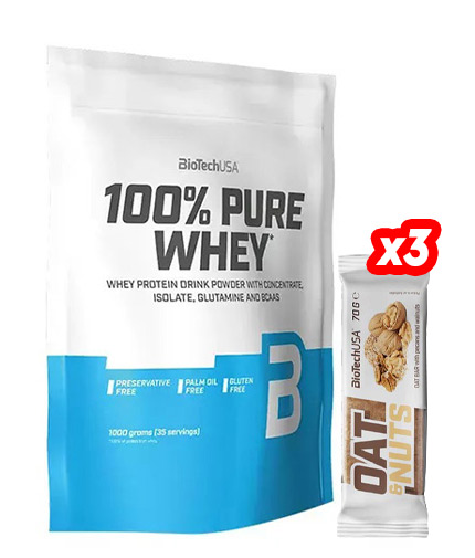 PROMO STACK 100% Pure Whey + 3 Oat & Nuts Bars