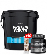 PROMO STACK Protein Power + Black Blood CAF+ + 10 Oat & Nuts Bars