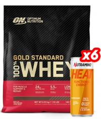 PROMO STACK 100% Whey Gold Standard + 6 HEAT