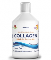 SWEDISH NUTRA Collagen Gold Retinol, Hydrolyzed Fish Collagen 12,500 mg / 500 ml