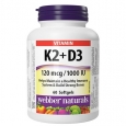 WEBBER NATURALS Vitamin K2 + D3 / 60 Softgels