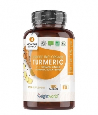 WEIGHT WORLD Certified (BIO) Organic Turmeric / 180 Caps