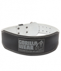 GORILLA WEAR Padded Leather Belt / Black - Gray / 4 Inches