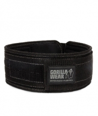 GORILLA WEAR Nylon Belt / Black - Gray / 4 Inches