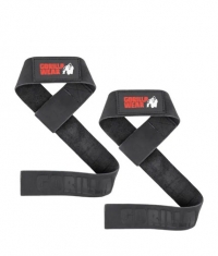GORILLA WEAR Leather Lifting Straps / Black