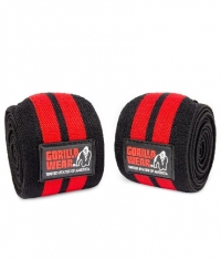 GORILLA WEAR Knee Wraps / Black - Red / 250 cm