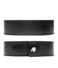 GORILLA WEAR 4 Inch Carbon Leather Lever Belt / Black
