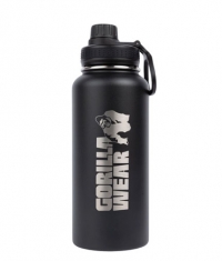 GORILLA WEAR Insulated Stainless Steel Water Bottle / 1000 ml / Black