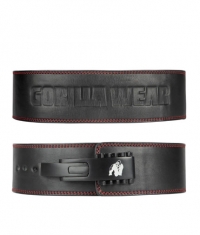 GORILLA WEAR 4 Inch Premium Leather Lever Belt / Black