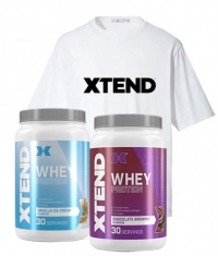PROMO STACK Xtend Whey Protein 2x + Free T-Shirt White