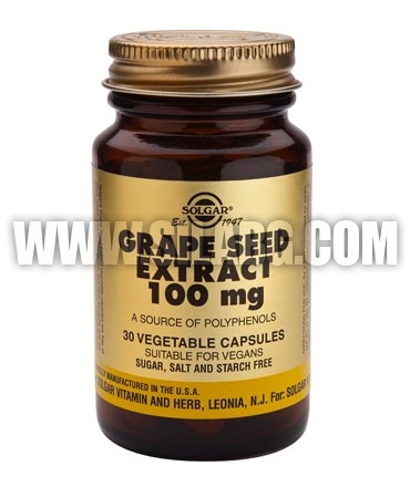 SOLGAR Grape Seed Extract 100mg. / 30 Caps.