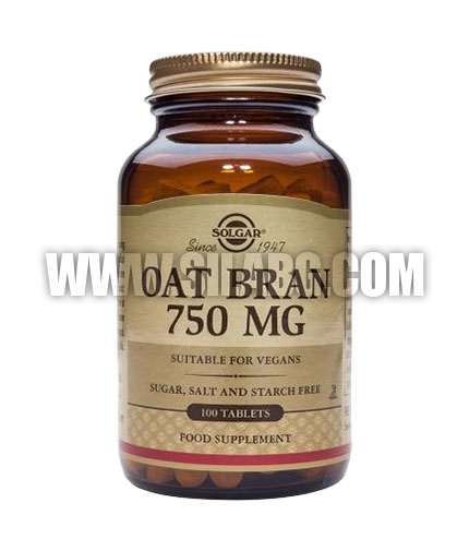 SOLGAR Oat Bran 750 mg. / 100 Tabs.