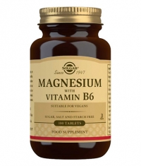 SOLGAR Magnesium + Vitamin B6 100 Tabs.