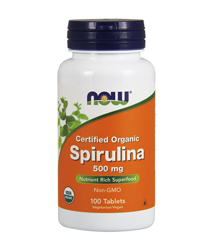 NOW Spirulina Organic 500mg. / 100 Tabs.