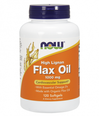 NOW High Lignan Flax Oil 1000mg. / 120 Softgels
