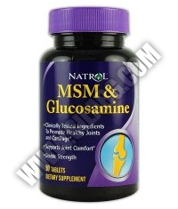 NATROL MSM & Glucosamine Double Strength 90 Tabs.