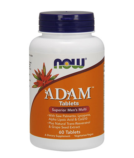 NOW ADAM™ Superior Mens Multiple Vitamin 60 Tabs.