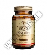 SOLGAR Vitamin C + Rose Hips 500 mg. / 100 Tabs.