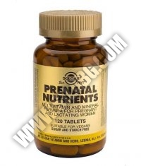 SOLGAR Prenatal Nutrients 120 Tabs.