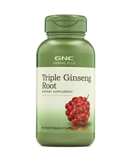 GNC Herbal Plus Triple Ginseng Root / 90 Caps.