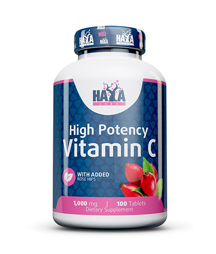 HAYA LABS High Potency Vitamin C 1000 mg with Rose Hips / 100 Tabs 0.100
