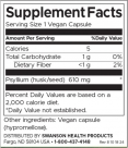 Psyllium Husks 610mg. / 300 Caps