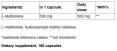 L-Methionine 500mg / 180 Caps