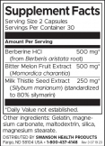 Berberine Plus with Bitter Melon Milk Thistle / 60 Caps