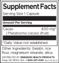 Full Spectrum Cacao (Raw Cocoa) 400 mg / 60 Caps